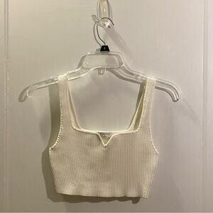 Aritzia Babaton cropped sculpt knit top